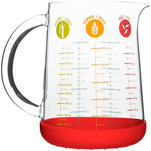 Pebbly Large Glass Measuring Jug 1 Litre