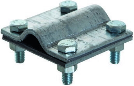 Obermoser Connecteur croisé 60x60x4 M8x25 zingué brillant plat/rond