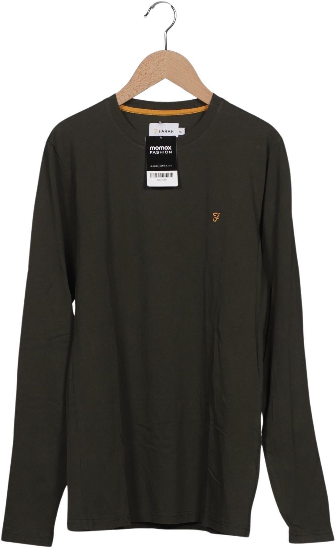 Farah Herren Langarmshirt, Grün, Gr. XS, Baumwolle - Second Hand