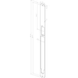 Assa Abloy effeff Renovierungsdistanzblech Z65-61A35----01