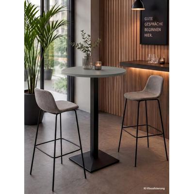 Mäusbacher "Big Bistro Metall" Quadrat-Säulengestell, runde Platte Ø 70 cm x H 105 cm