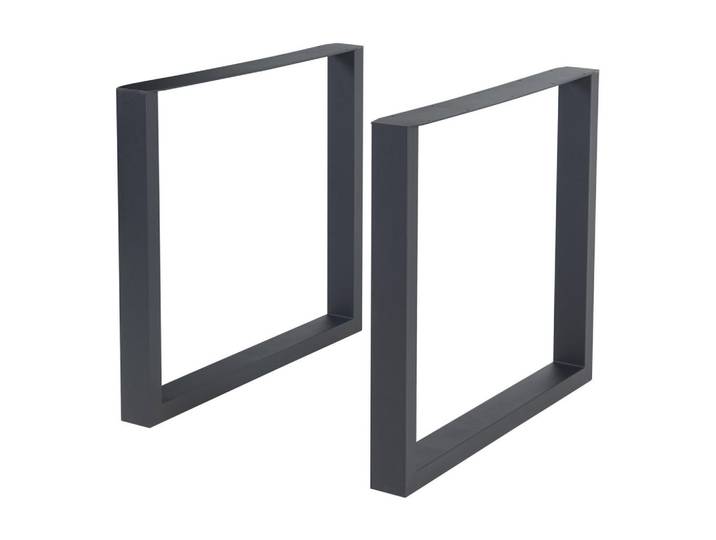 [en.casa] Tischgestell-Set 2 Tlg. Makers, Schwarz, Metall, 70x72x10 cm, Esszimmer, Esstische