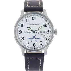 Messerschmitt M-35S-Q Herren-Armbanduhr M35 Quarz mit Lederband Braun