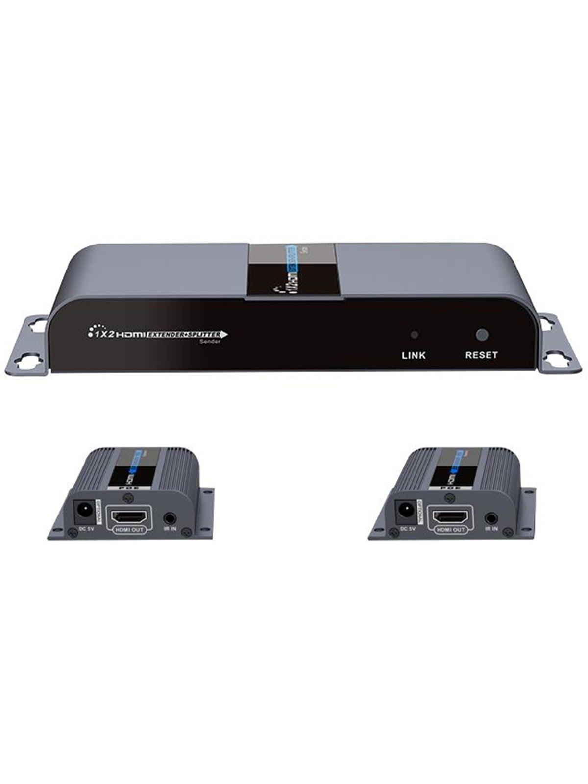 Deltaco HDMI Extender 1x2 Splitter over CAT6/6a/7 40m with IR pass-back