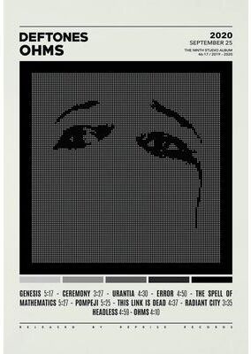 Inspired Finds Deftones Album Cover Canvas Poster Around The Fur And Saturday Night Wrist Wall Art ohms 11.81x16.54in Unframed