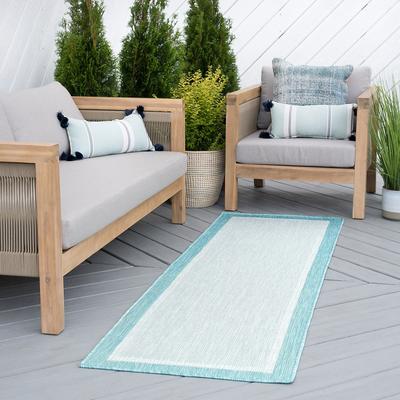 Alise Rugs Exo Coastal Border Indoor/Outdoor Area Rug