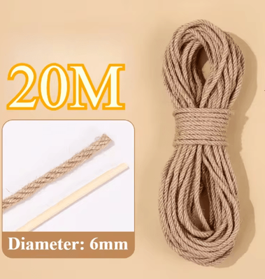 Inspire Picks ClimbGrip Premium Sisal Rope For Cat Trees, Scratching Posts & DIY Projects 6mm 20m