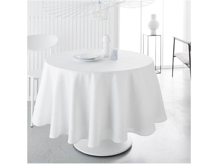 Runde Tischdecke ELENA 1 Stück weiss