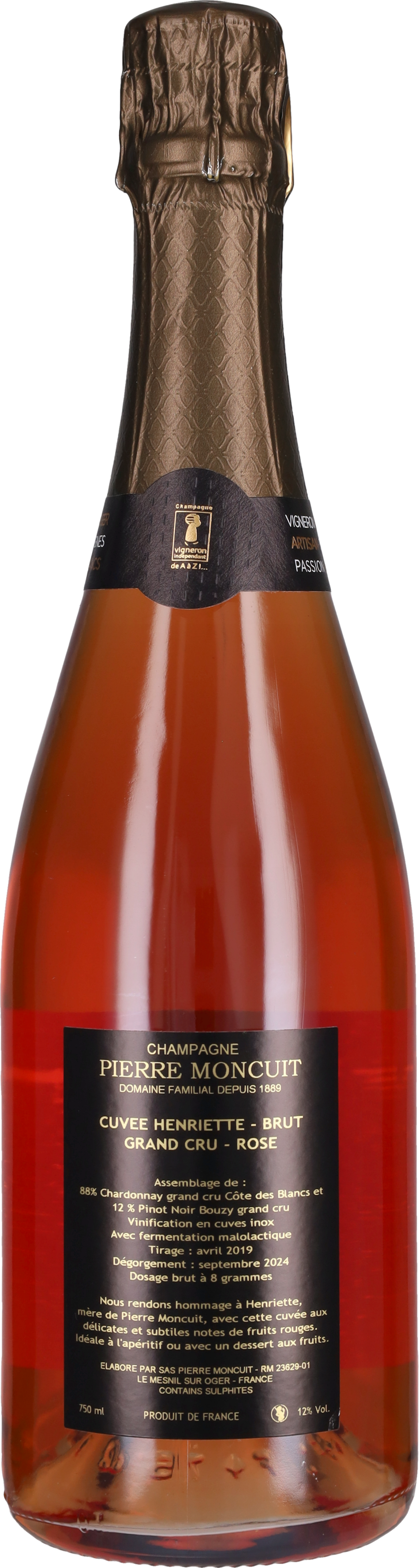 Moncuit Pierre Champagne Rosé Brut 'Henriette' Pierre Moncuit