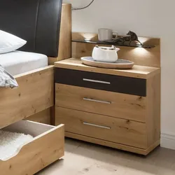 Wiemann Nachttisch Madrid 2er Set Holzoptik Braun Eiche