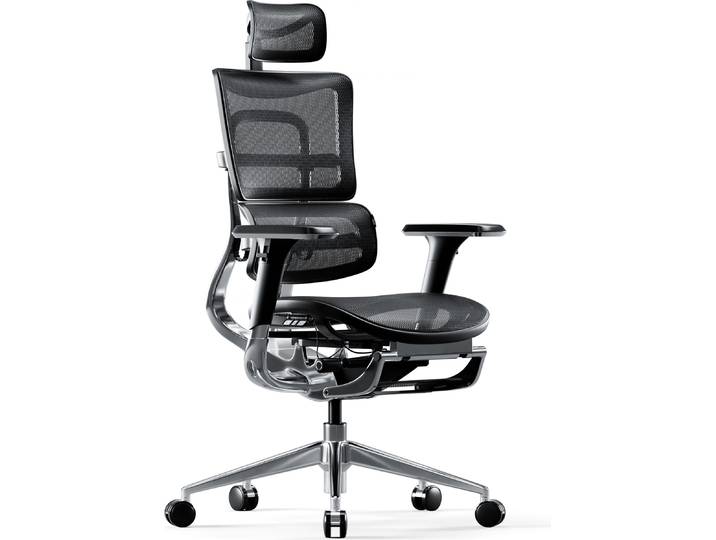 Diablo V-Master Office Ergonomic Chair Executive Chair Footrest 3D Armrest Lumbar Support Adjustable Headrest and Seat Mesh Black
