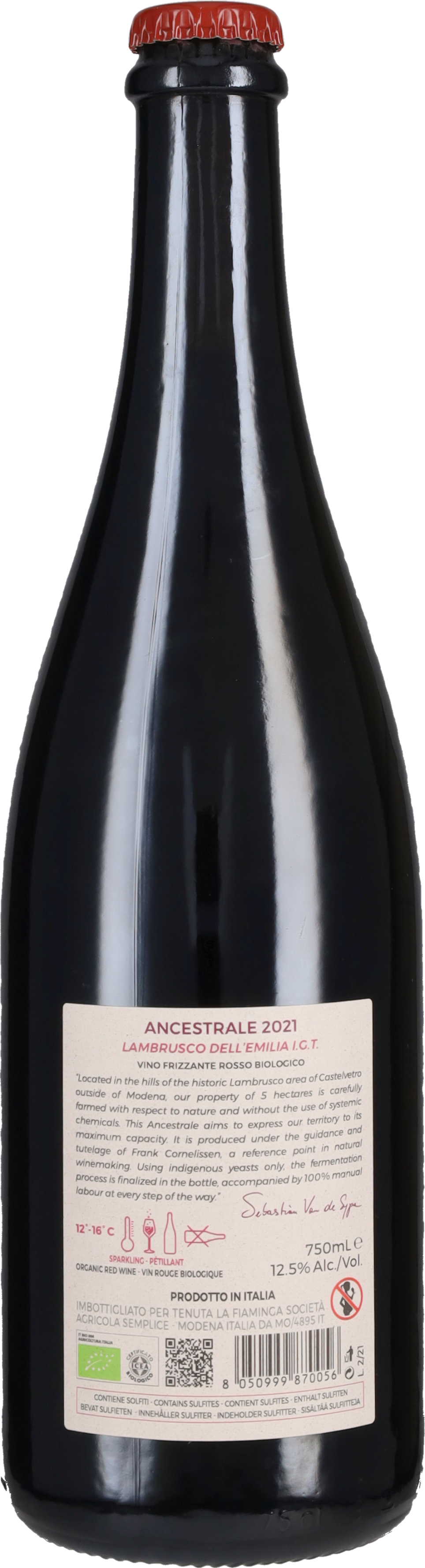Lambrusco 'Ancestrale' Van de Sype 2021