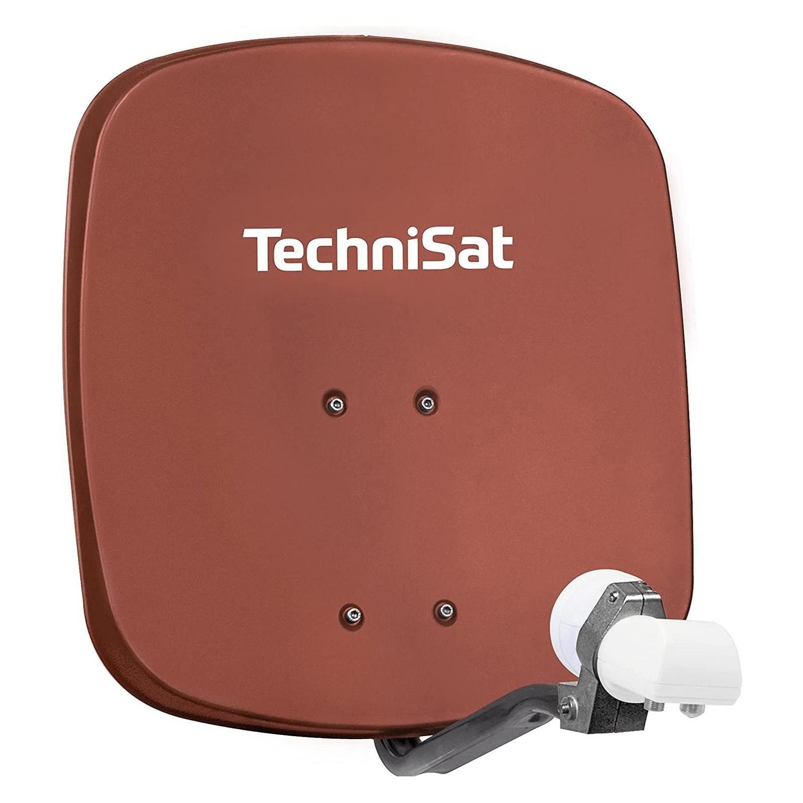 TechniSat TV Sat DigiDish 45 Twin, Brick Red (Parabolantenne, DVB-S / -S2) (1445/2882)
