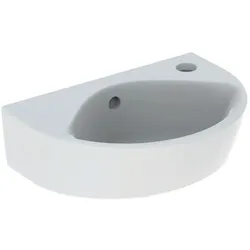 Geberit Renova Handwaschbecken 500374011 36x25cm, mit Hahnloch rechts, mit Überlauf, verkürzte Ausladung, weiß