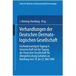 Verhandlungen der Deutschen Dermatologischen Gesellschaft, Fachbücher