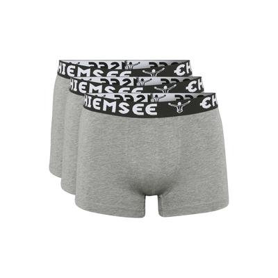 Retro Boxer CHIEMSEE, Herren, Gr. M (48/50), grau (medium grau, medium grau), 71% Baumwolle, 24% Viskose, 5% Elasthan, Unterhosen