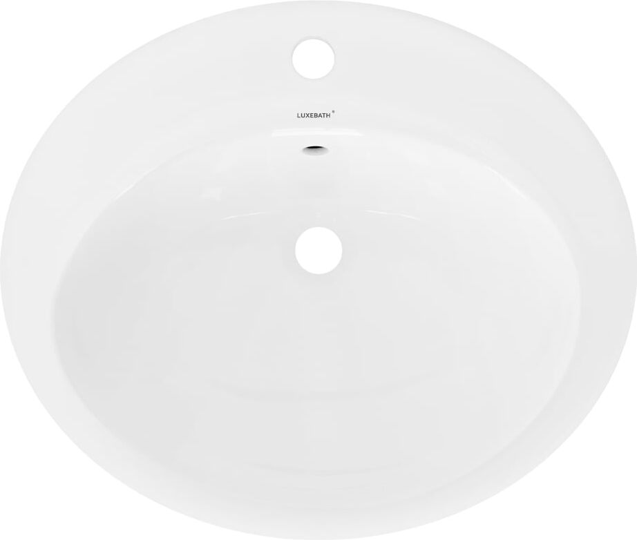 ML-Design Lavabo cerámica lavamanos común pila para aseo de baño ovalado