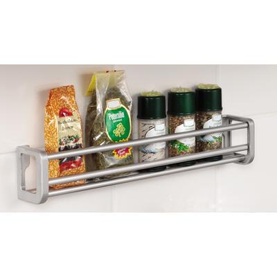 Ablageregal RUCO, silber (aluminiumfarben, silber), B:39cm H:6cm T:7,5cm, Aluminium, Regale, Küchen-Regal, Aluminium/Kunststoff, ohne Bohren und Schrauben zu befestigen