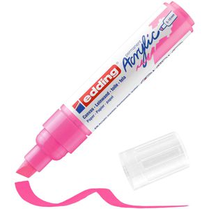 Edding Acrylstifte 5000 Acrylic, breit, neonpink, Keilspitze 5-10mm, wasserfest