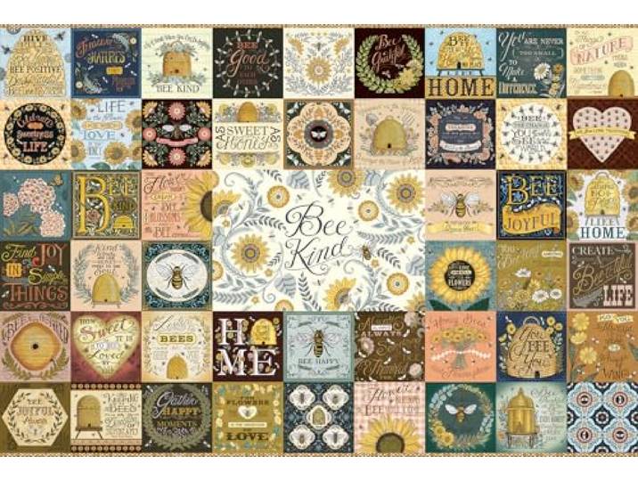 Cobble Hill legpuzzel Bee Kind - 2000 stukjes puzzel vintage