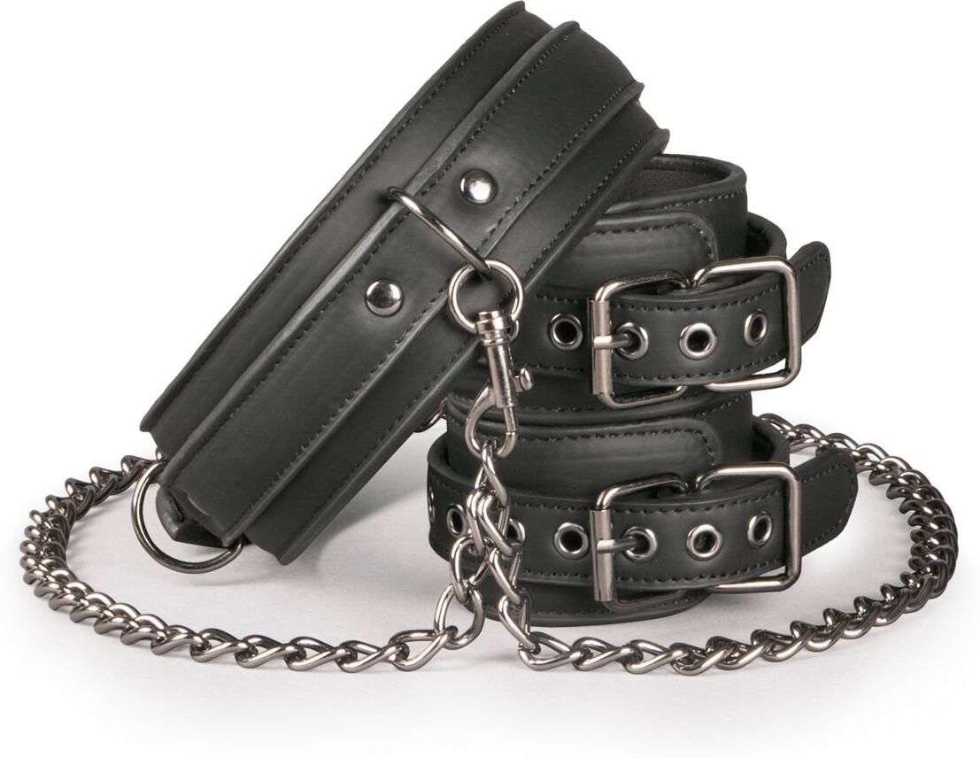 Easytoys Fetish Collection Collier en cuir avec menottes