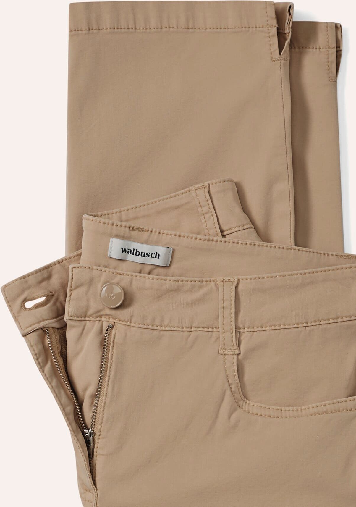 Walbusch Capri aus Baumwollmix, Regular Fit#normale Größen#Kurzgrößen, Farbe Beige, 38, modische Capri-Länge Powerstretch-Qualität Damen