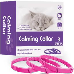 Inspire Curations CalmPaws 3 Pack Cat Pheromone Collars Adjustable Anxiety Relief Collar For Stress Free Comfort pink(3pcs)