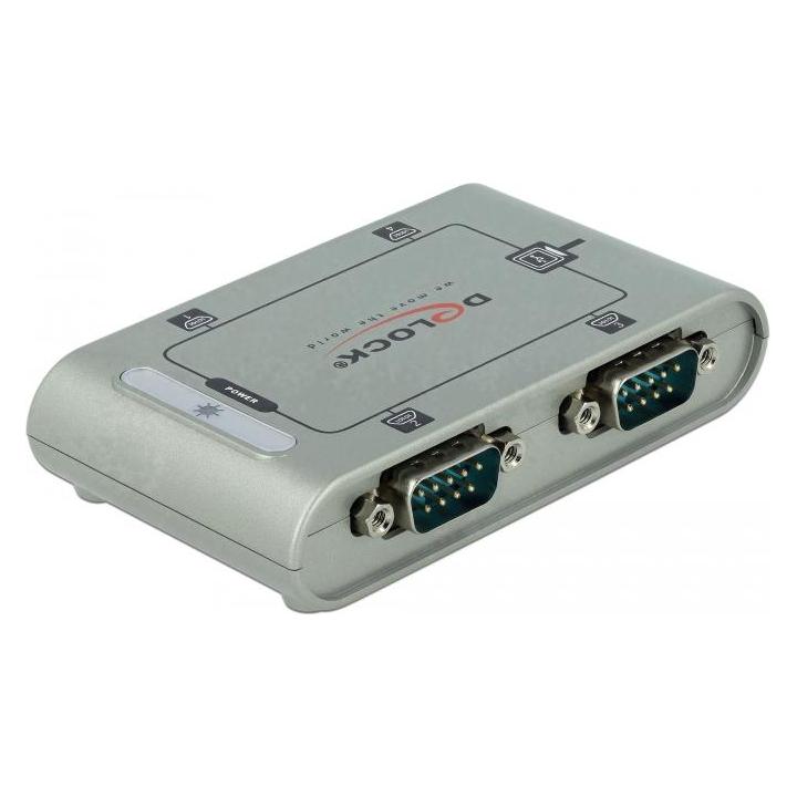 Delock Seriell-Hub 4-Port 1x USB 4x D-Sub9 extern (USB-A, 4 Ports) (87414)