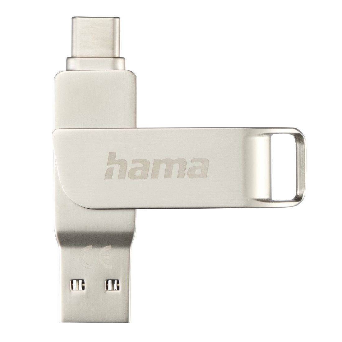Hama 182491 C-Rotate Pro USB Type-A / USB Type-C Stick 128 GB (Silber) 00182491