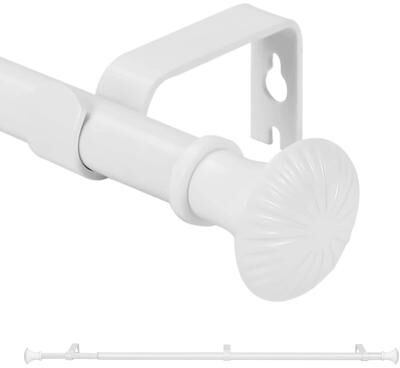 Urbanest "5/8"" Telescoping Single Curtain Rod Set with Trumpet Finials"