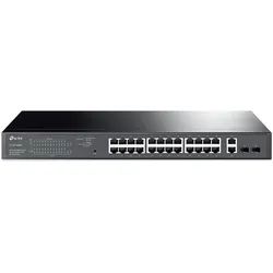 TP-Link Switch 28x GE TL-SG1428PE davon 24xPOE+ (26 Ports), Netzwerk Switch, Schwarz