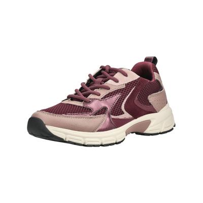 Sneaker GABOR "Gabor Sneaker Leder/Mesh", Damen, Gr. 43, bordeaux, Leder, Textil, Schuhe Sneaker