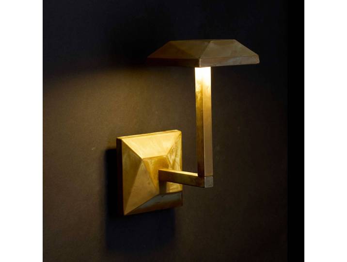 Wandlamp buiten Aura Edge, brons / oud-messing, Messing, Landelijk