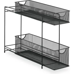 Relaxdays Küchenschrank-Organizer, Küchen Organizer, Schwarz