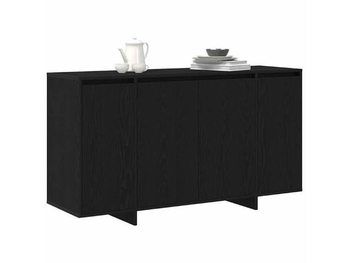 Buffet Chêne noir - - 135x41x75 cm - bois d'ingénierie - Design contemporain - Capacité 140 kg 87349