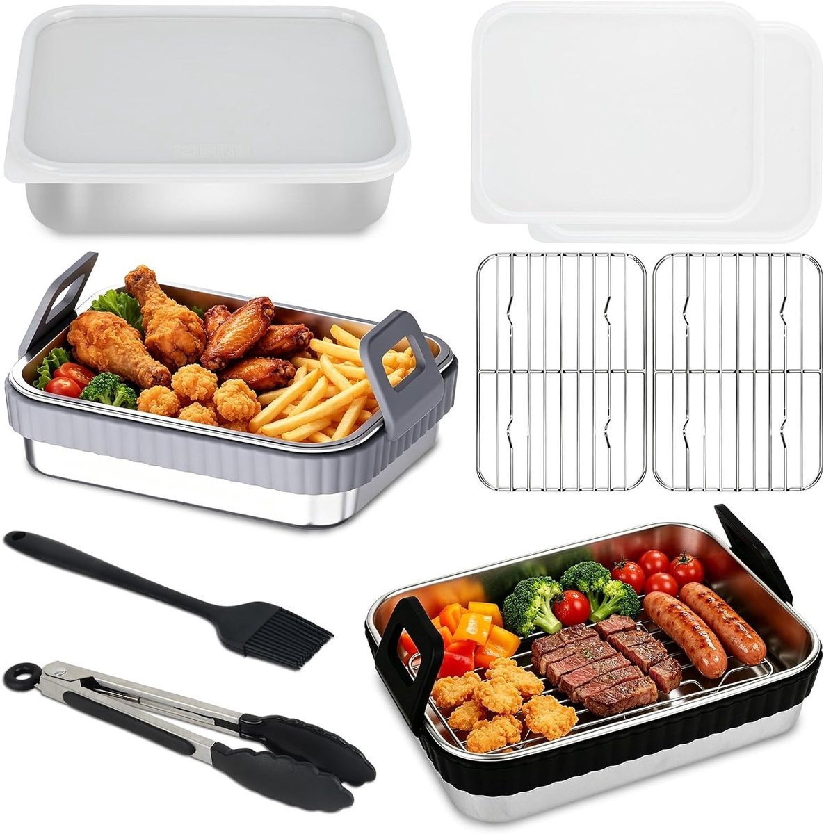 Compleet set airfryer accessoires voor gezond koken, bakken en grillen