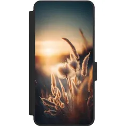 Nivocase Klapphülle für Samsung Galaxy S26 Handyhülle aus Kunst Leder NIVOflip schwarz Natur Sonne (Samsung Galaxy S26), Smartphone Hülle, Schwarz