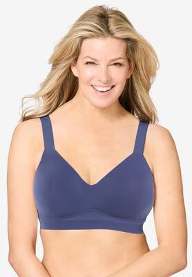 Plus Size Women's Leading Lady® The Aurora Microfiber Lightly Lined T-Shirt Bra by Leading Lady in Skipper Blue (Size 48 DD)