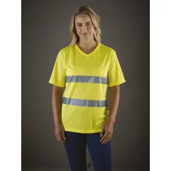 Yoko Herren Hi-Vis Top Cool Super Light V-Neck T-Shirt Warnschutz-T-Shirt HVJ910