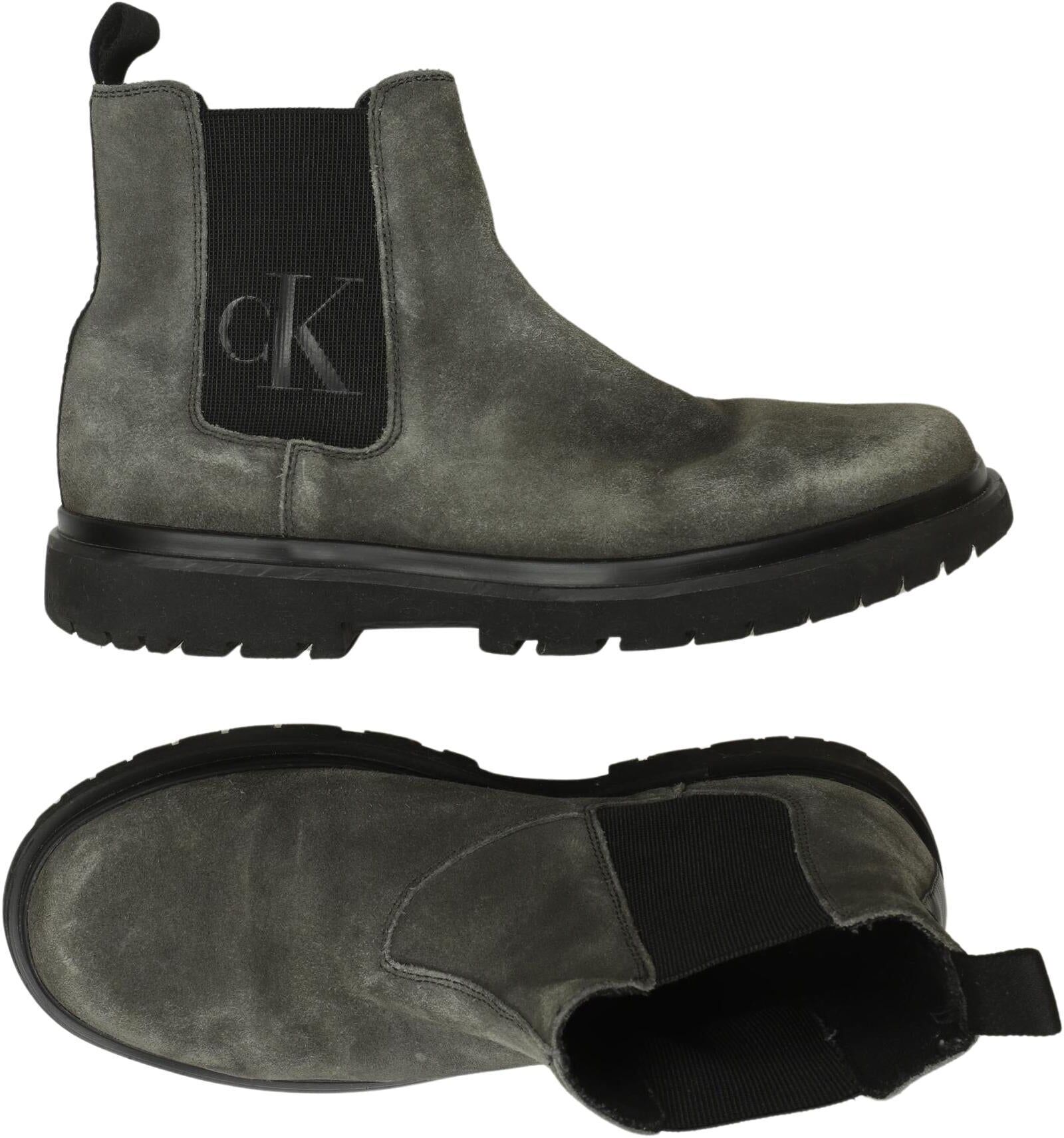 Calvin Klein Jeans Herren Stiefel, Grau, Gr. EU 40, Leder - Second Hand