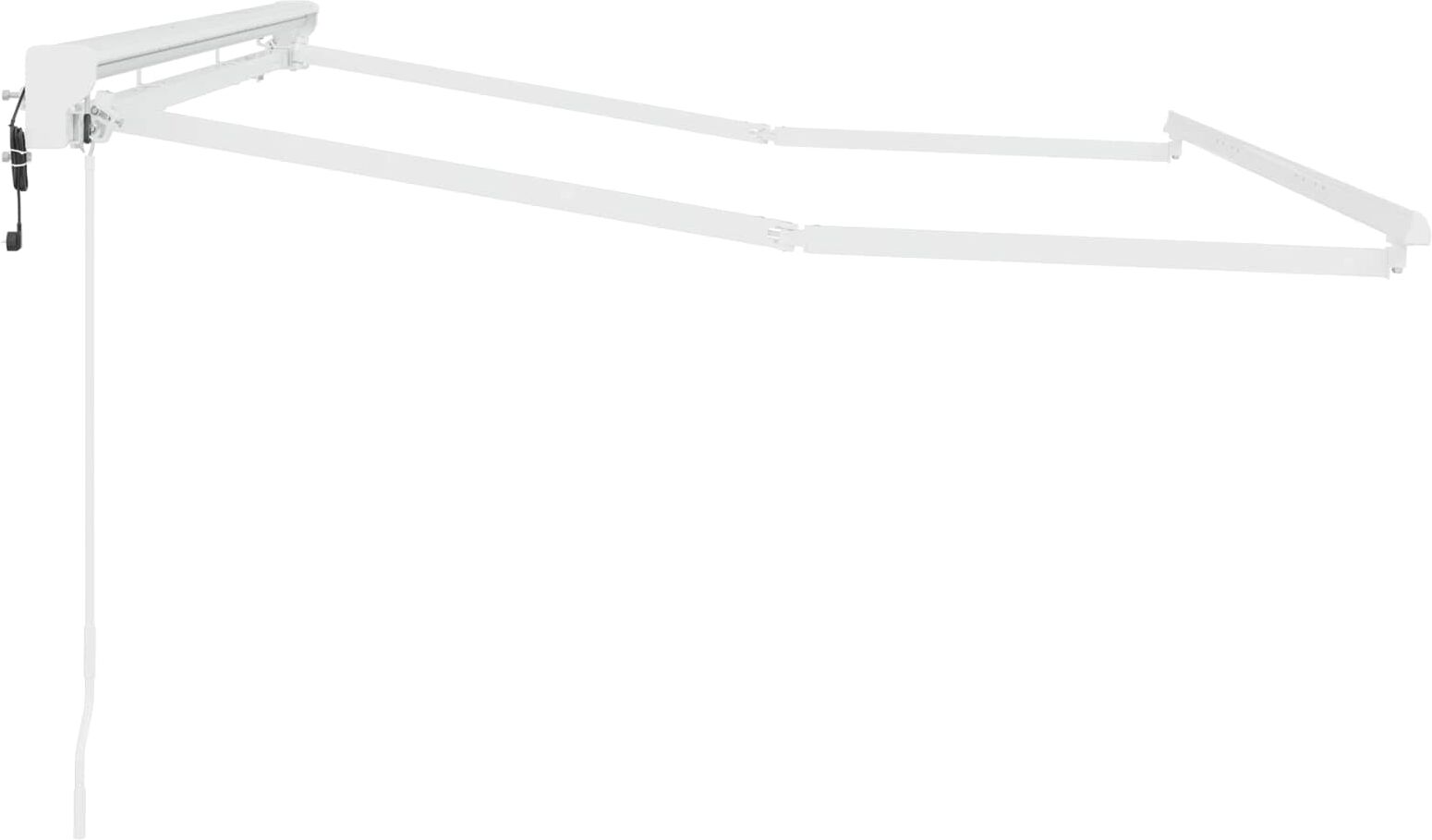 vidaXL Electric Awning Frame 3,5 x 2,5 m Blanc Aluminium thermolaqué