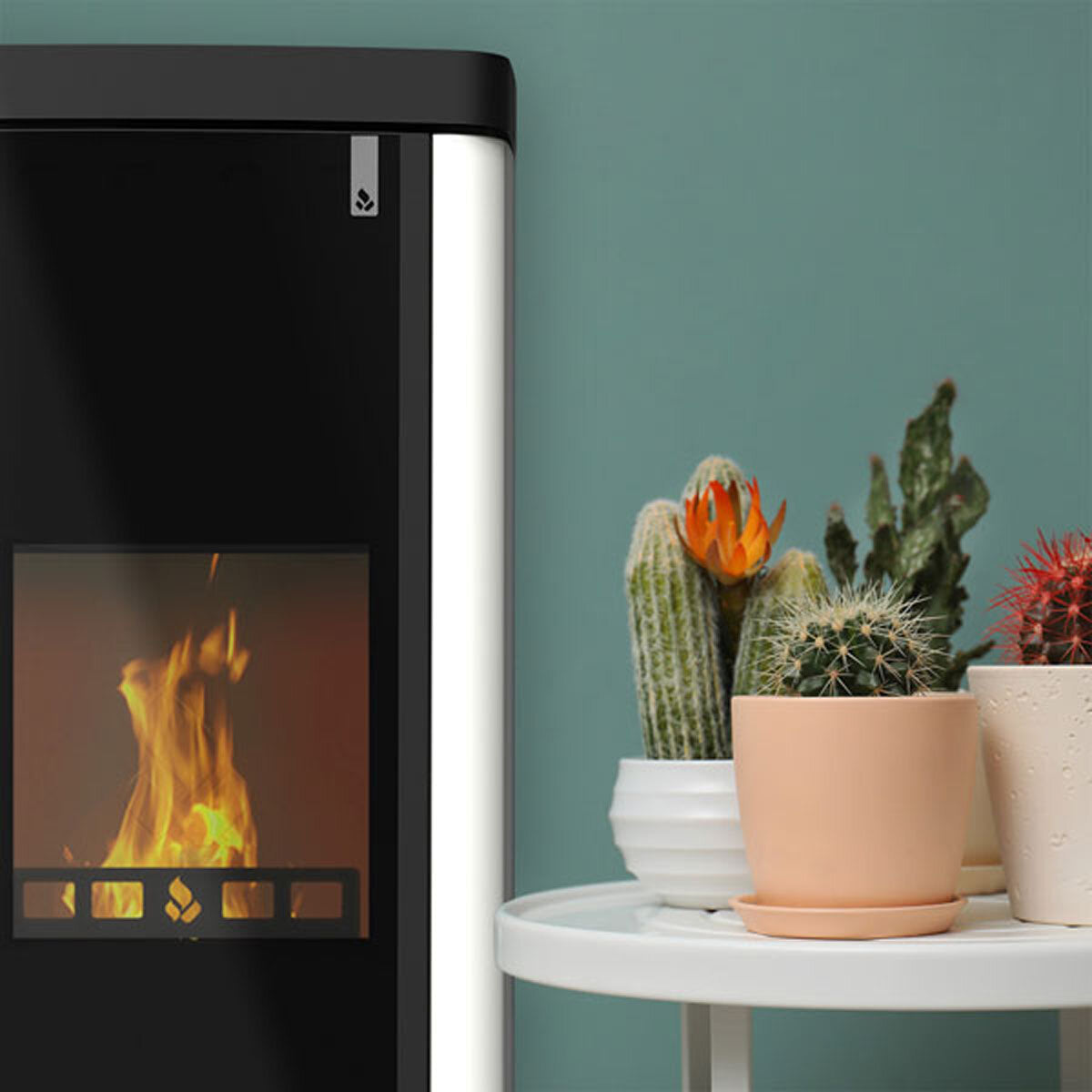 Girolami Soft 22 weißer Mehrstoffofen, 22 kW, Warmwassersystem + Warmwasserset