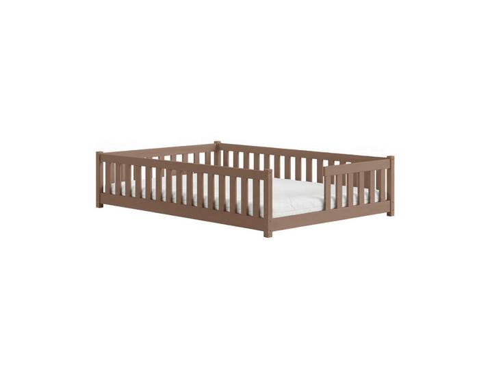 Kids Collective Bodenbett 140x200 cm in Milchschokolade, Hellbraun, Holz, 140x200 cm, Babymöbel & Kindermöbel, Kinderzimmer & Jugendzimmer, Kinderbetten