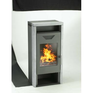 WAMSLERHAUSU Kaminofen Yara Rahmen Naturstein 8KW 08050127