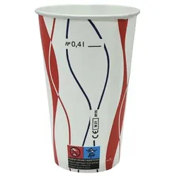 1000 Pappbecher 400 ml 16 oz PAP/PE Ø 90 x 135 mm Neutralmotiv Spirale