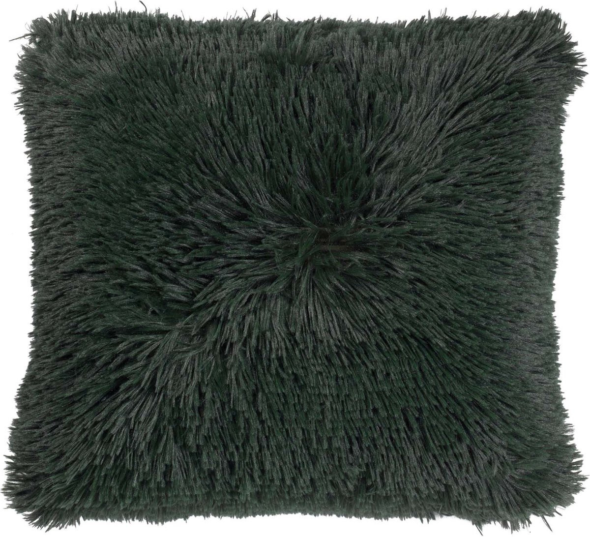 Dutch Decor FLUFFY Kussenhoes Mountain View Donkergroen 45 x 45 cm
