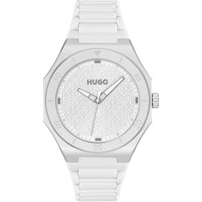 Quarzuhr HUGO "GRAIL LIGHT", weiß, Armbanduhren, Herren, Quarzuhr, Armbanduhr, Herrenuhr, Silikonarmband, analog