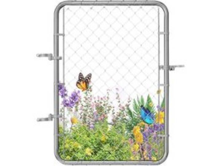 VEVOR Gartentür, 117x81 cm, Maschendrahtzaun Tor, passend für Gartentor in Öffnungen von B 61-81 cm x H 117 cm, verzinktes Zauntor für Farm, Pfosten nicht im Lieferumfang enthalten