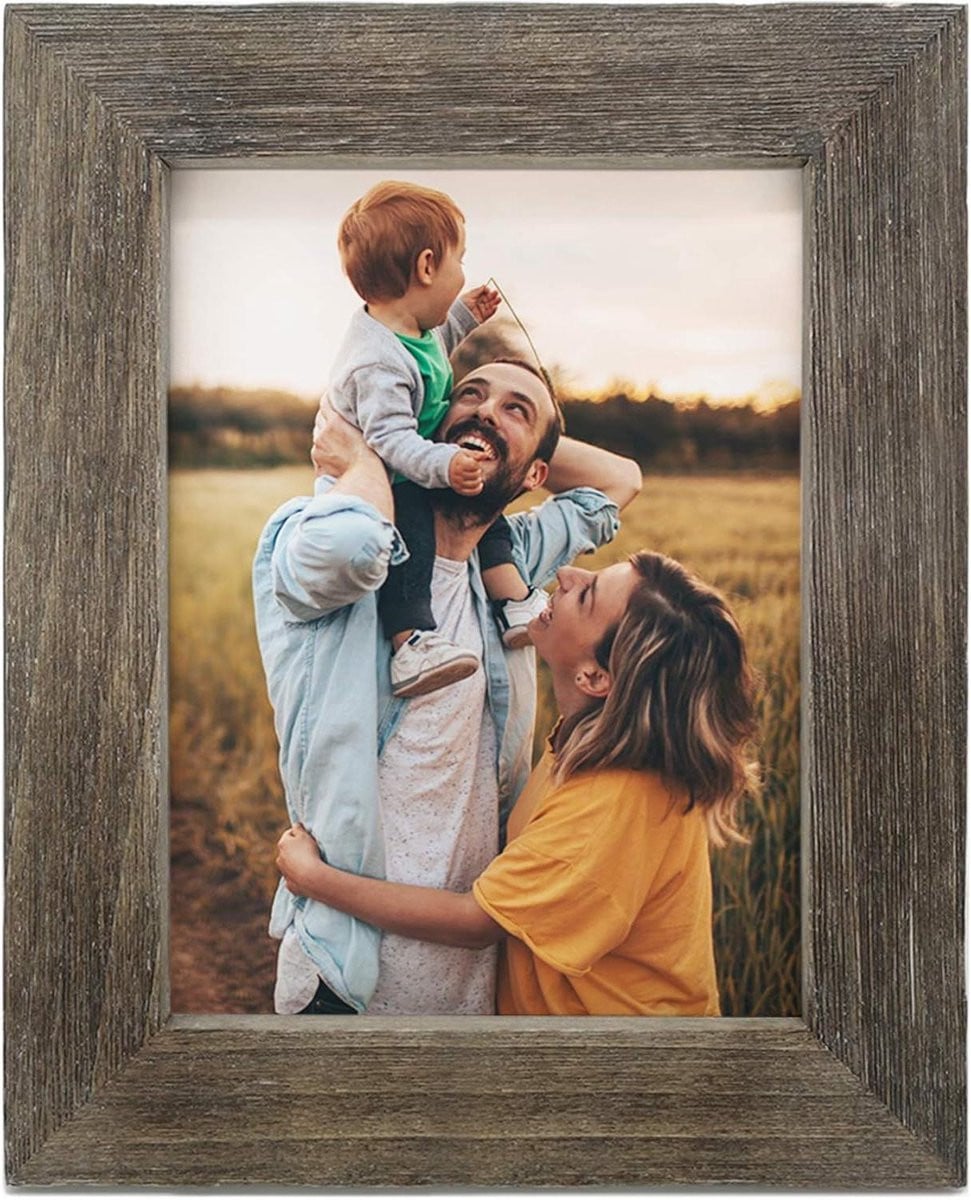 Set van rustieke fotolijsten voor herinneringen, handgemaakt, grijs, 8x10 inch