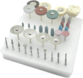 Inspire Essentials ProDent 35 Piece Diamond Burs And Polishing Kit For Dental And Ceramic Work ProDent 35 Piece Diamond Burs And Polishing Kit For Dental And Ceramic Work